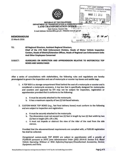 motorcycle top box lto|LTO to partner.